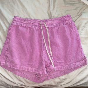 pink pacsun corduroy shorts